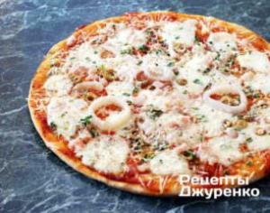 Пицца с кальмарами — рецепт с пошаговым фото Пицца с кальмарами из готового слоеного теста